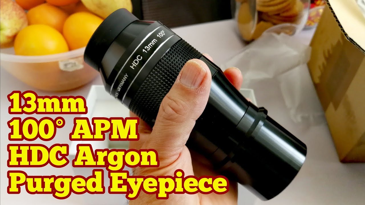Amazing 13mm 100 Degree APM HDC XWA Nitrogen Purged Telescope Eyepiece/Unboxing, Use, M42 Simulation