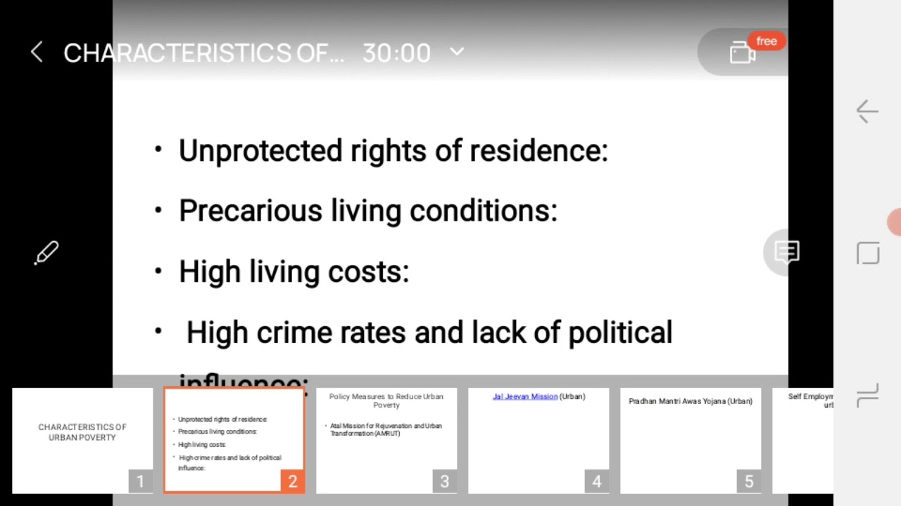 Policy Measures to Reduce Urban Poverty