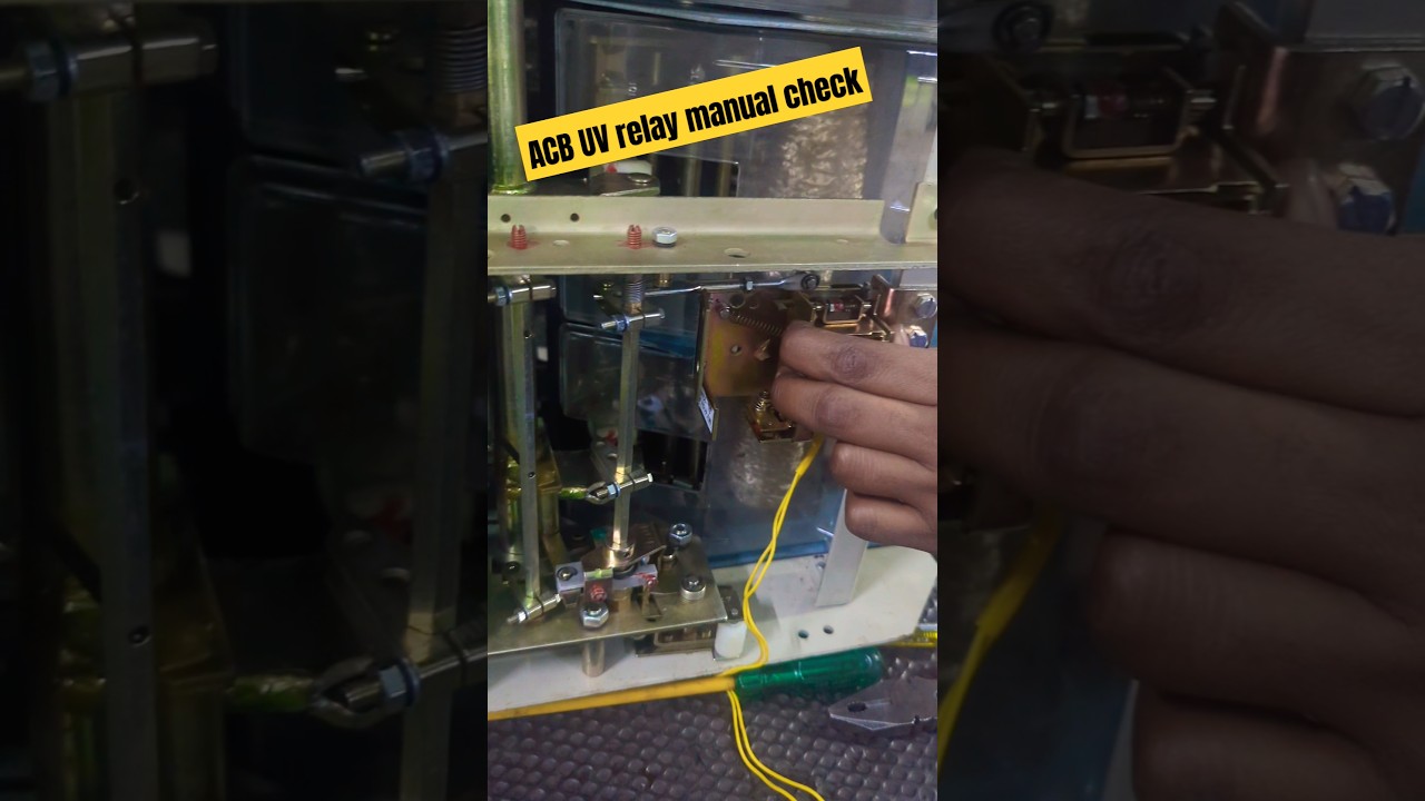 Acb under voltage relay ko bina supply ke kaise check kare || uv coil #overvoltage
