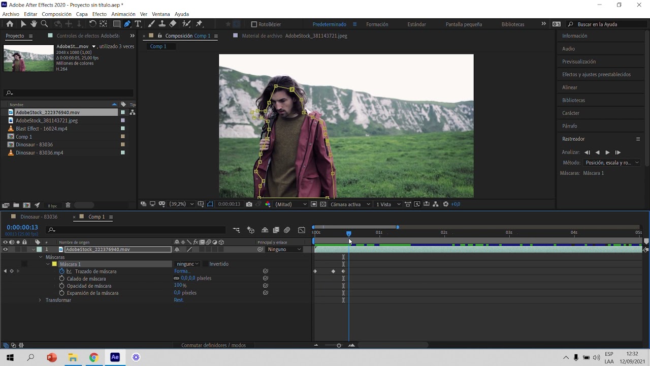 Tutorial 5 - After Effects: Rotoscopía/Seguimiento de máscara/Chroma Key