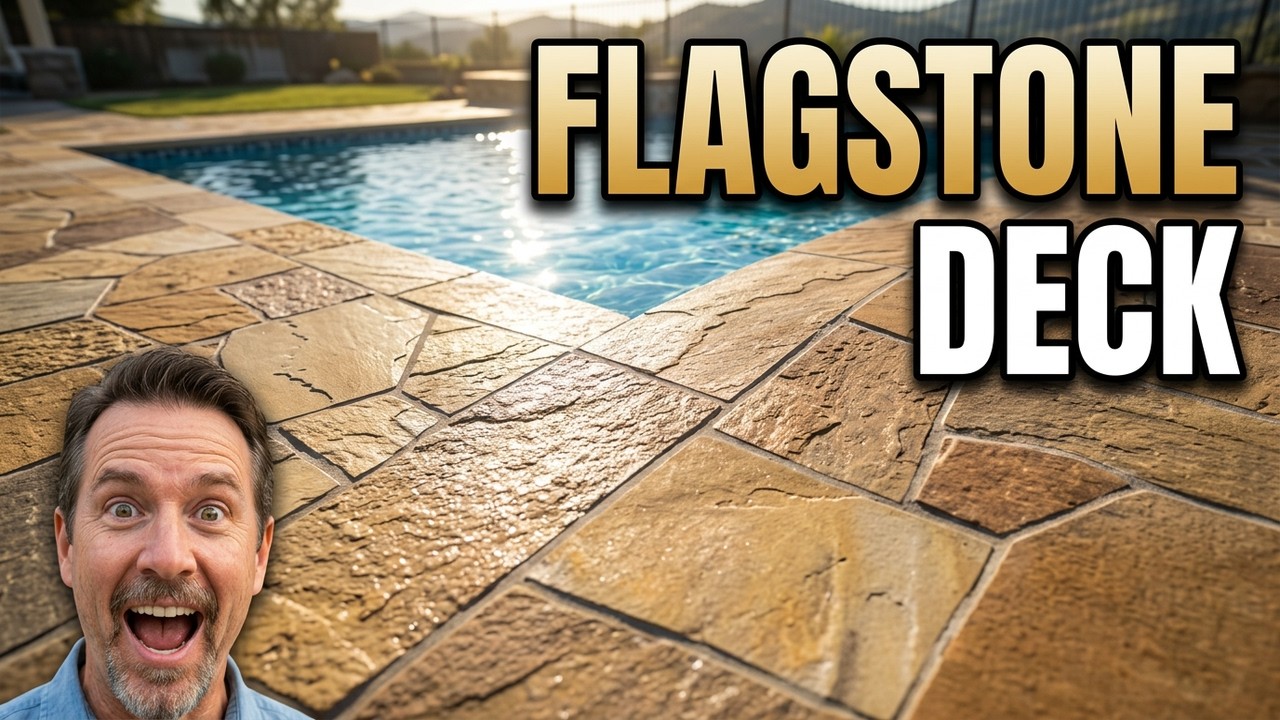 How to install a flagstone pool deck