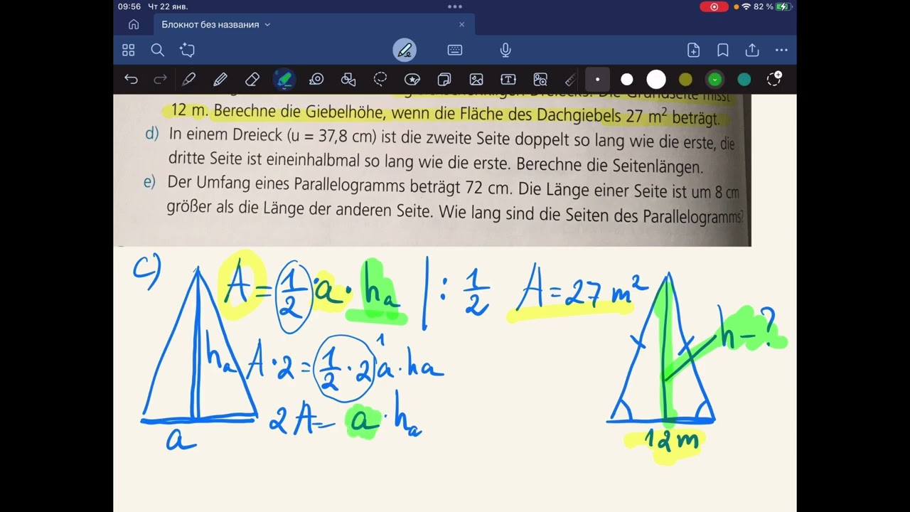 Mittelschule Formel 8 Aufgabe 2 Geometrieaufgaben mit Gleichungen lösen