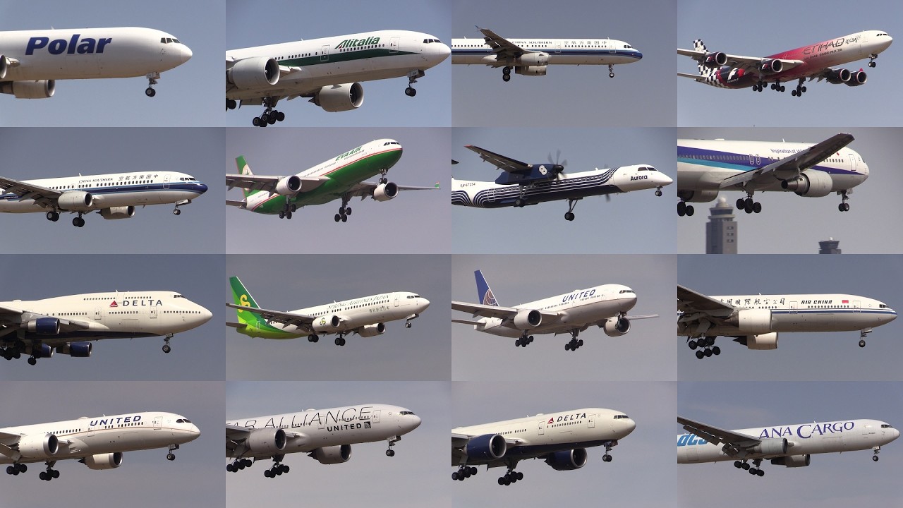 16/03/29 成田国際空港（成田空港） 着陸シーン Landing Scene of Various Airliners at Narita Int'l Airport, RJAA