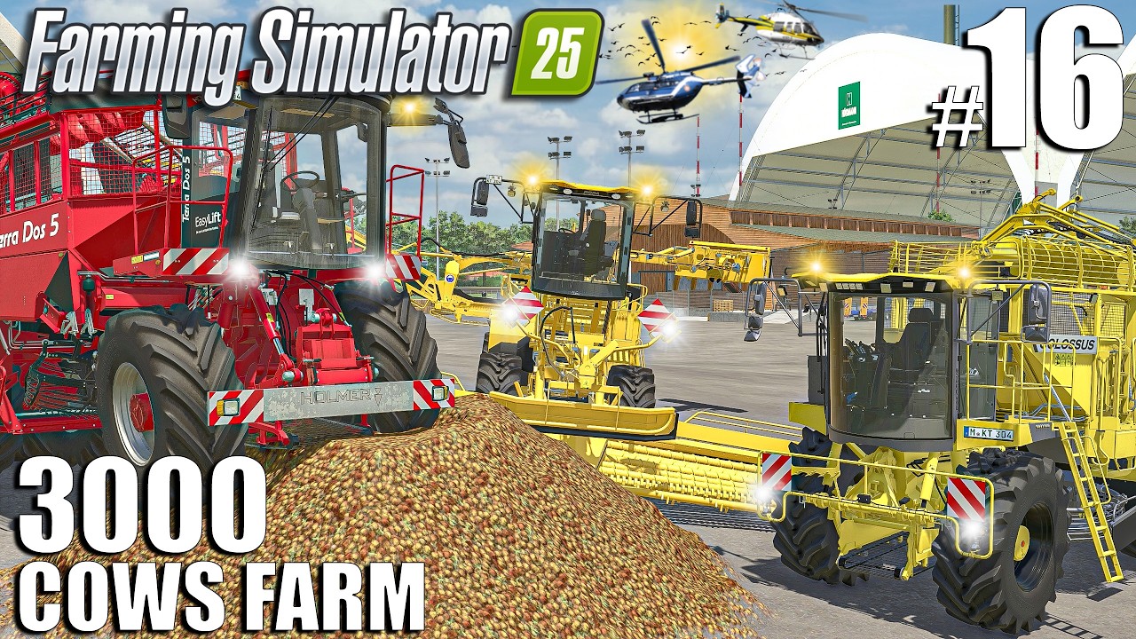 Cutting ONIONS for 3000 COWS! | 3000 Cows Farm | Episode #16 | Farming Simulator 25