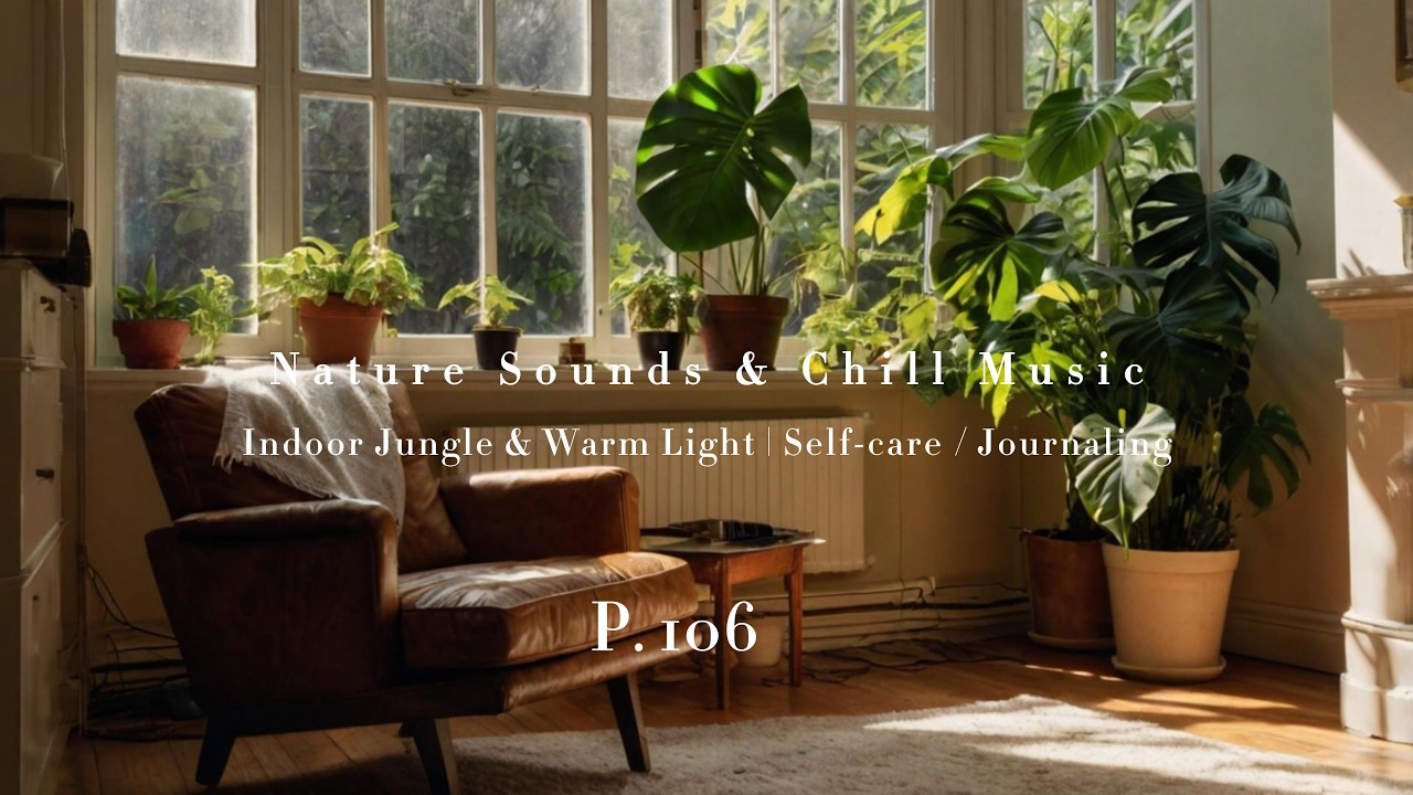 🌿 Nature Sounds & Chill Music | 🍃 Indoor Jungle & Warm Light | 🧘 Self-care / Journaling