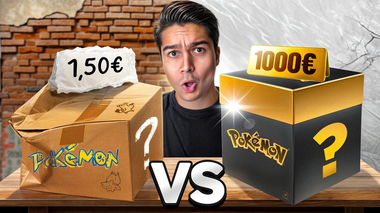 1€ vs 1000€ Boite Mystere Pokemon