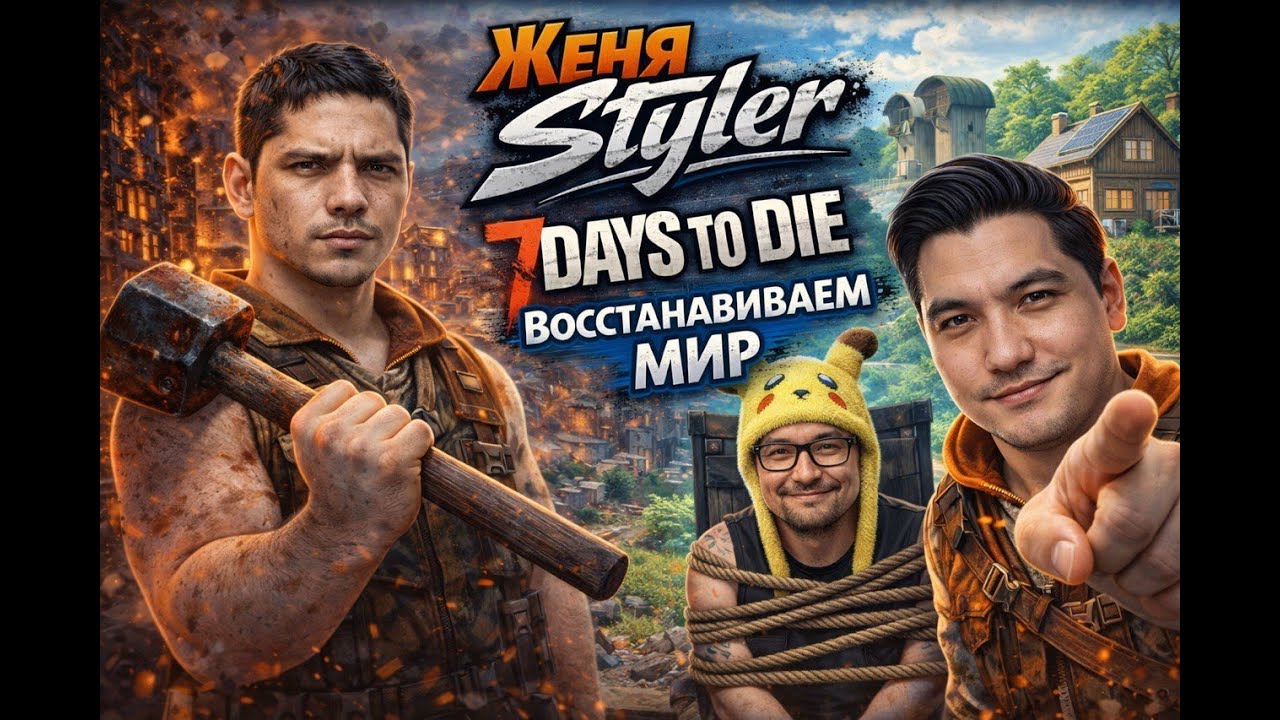 Женя Styler - 7Days to die. Восстанавливаем разрушенный Джейкеем Мир.