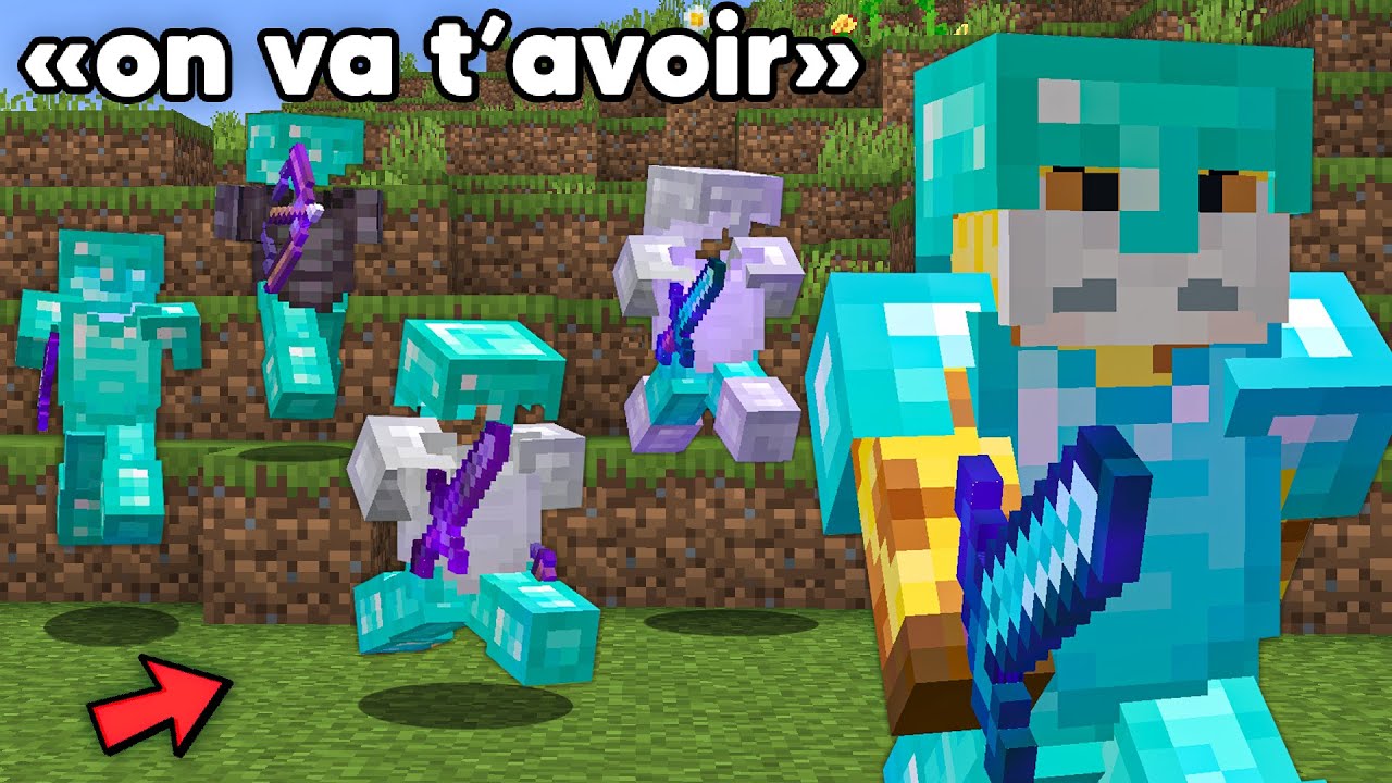 J'ai Survécu à un 4vs1 en Battle Royale Minecraft..