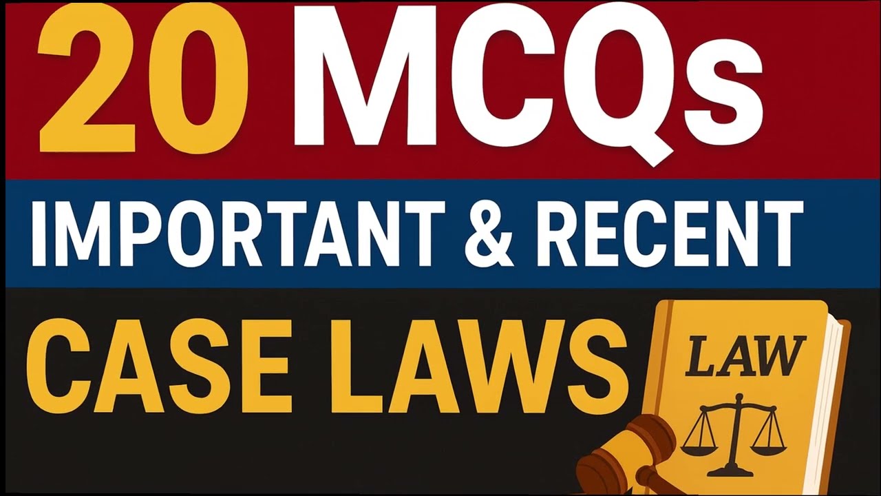 20 MCQs on Important & Recent Landmark Case Laws for AIBE Preparation 2025 #aibe #aibe2025