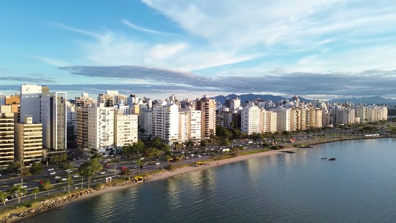 Florianópolis Vista de Cima | Avenida Beira-Mar Norte de Floripa em Imagens de Drone