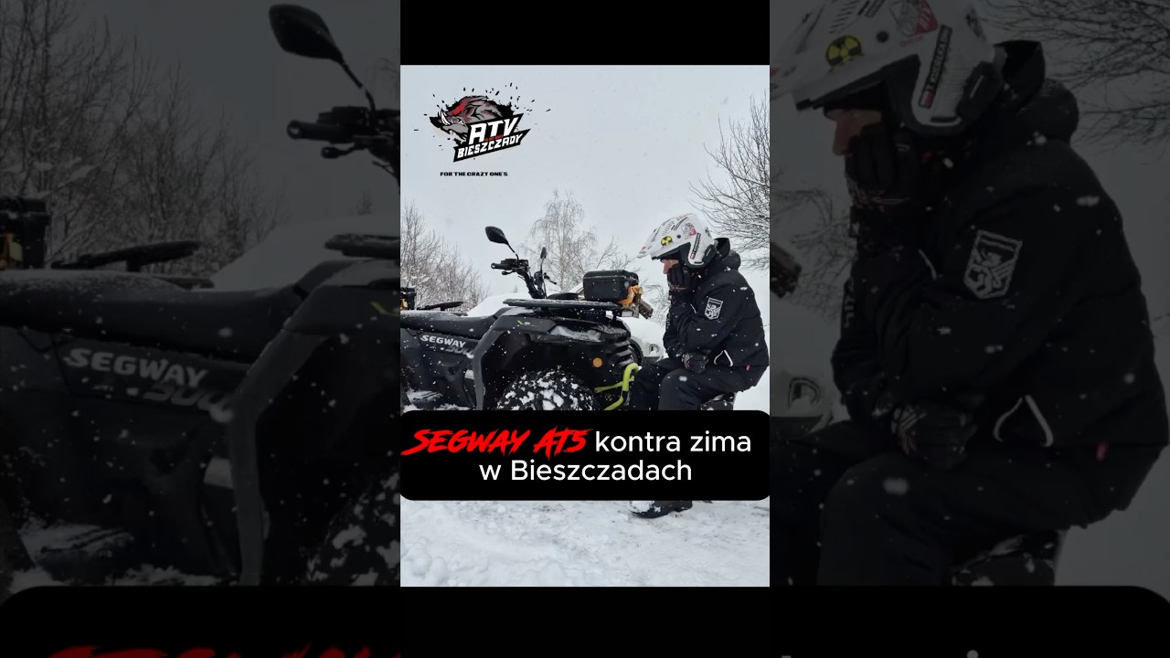 Sprawdź jak radzi sobie Segway AT5 z odśnieżaniem w Bieszczadach #segwayat5 #offroad #snow #atv