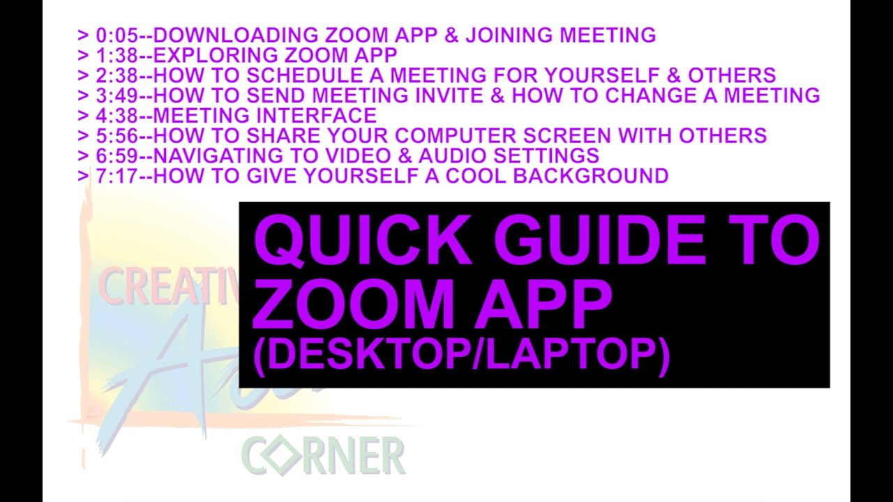 CAC Beginner's Guide to ZOOM ( Desktop/Laptop )