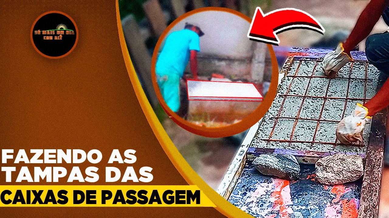 VEJA COMO FIZ AS TAMPAS DAS MINHAS CAIXAS DE PASSAGEM | Tampas de Concreto!