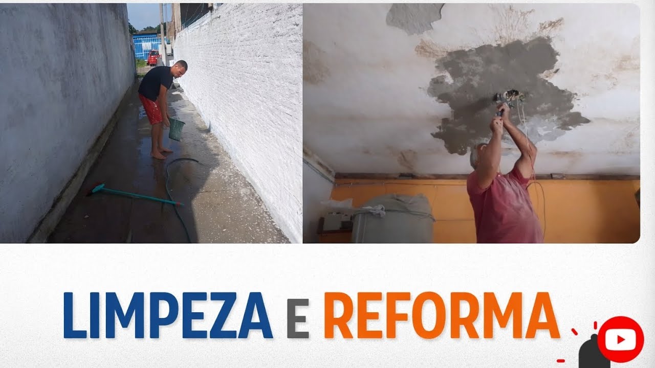 LIMPEZA NO PÁTIO E REFORMA NA LAJE DO QUARTO 