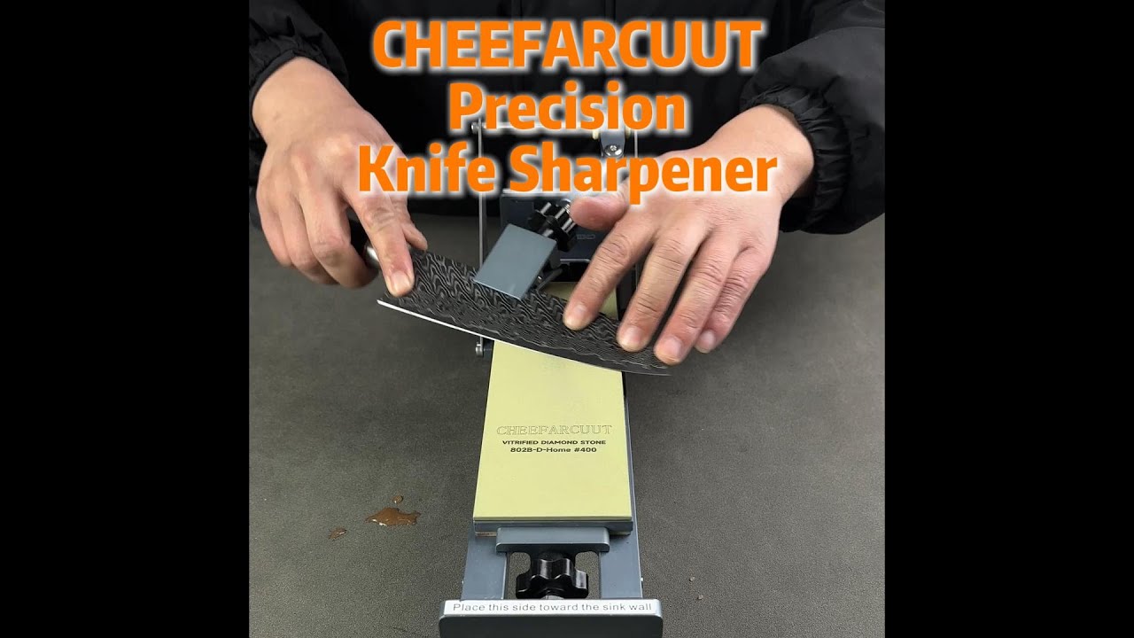 cheefarcuut precision knife sharpener--Dull Knife vs Tomato (One Take Sharpening)