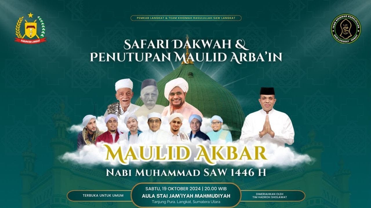 LIVE | Safari Dakwah & Malam Penutupan Maulid Arba’in Langkat 1446 H / 2024 M | Darusshofa Medan