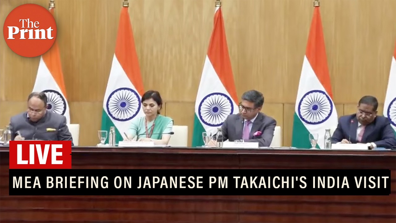 LIVE: MEA briefing on Japanese PM Takaichi's India visit