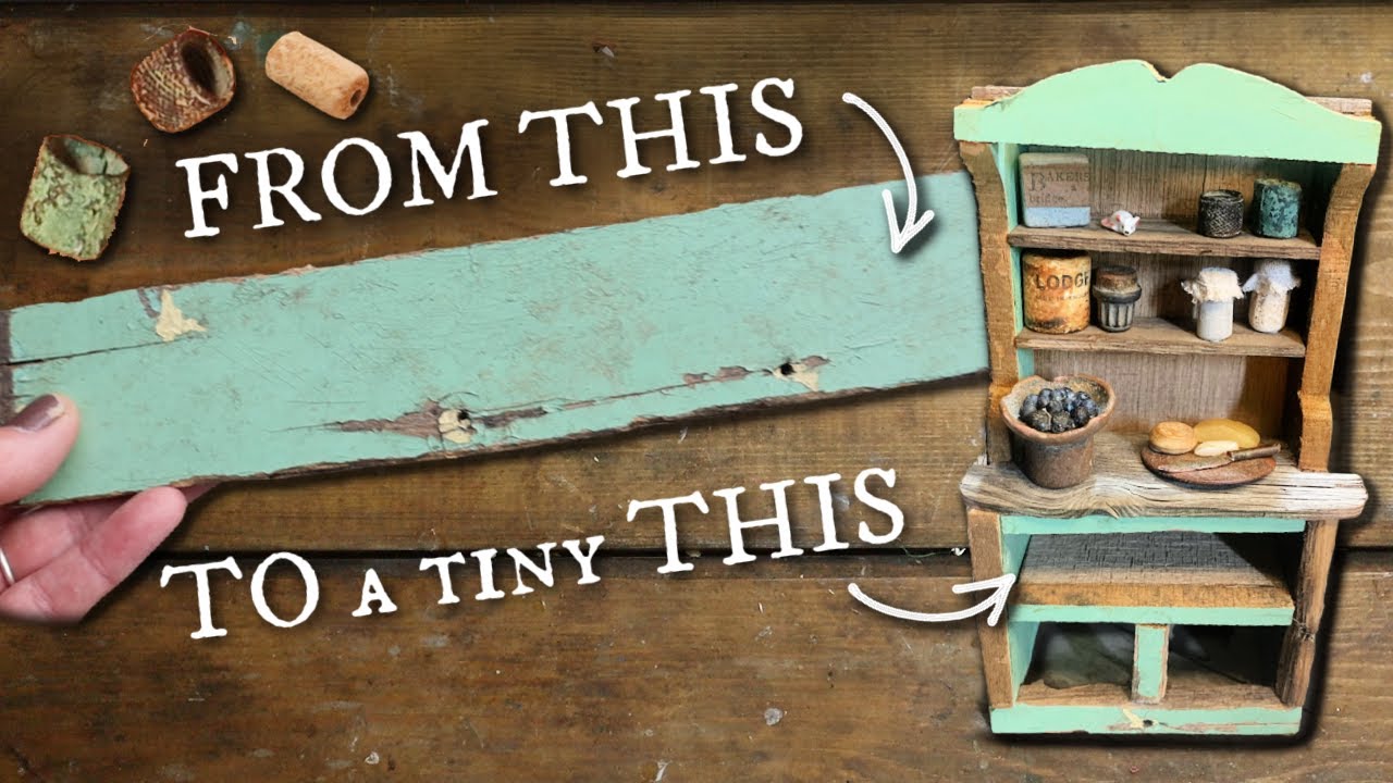 A Miniature Mudlarking Welsh Dresser! Dolls House Crafting With Tiny Treasures!