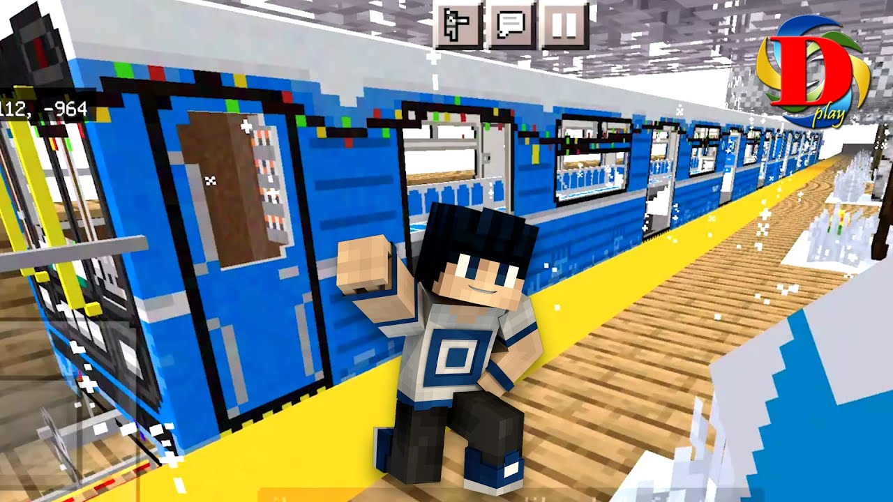 Зимние покатушки в метро в майнкрафт. SUBWAY IN MINECRAFT. Minecraft Builds: Metro Station