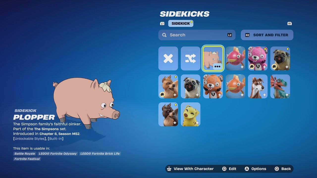 Fortnite's FIRST EVER Collab Sidekick... PLOPPER THE SPIDER PIG (Gameplay And Review)