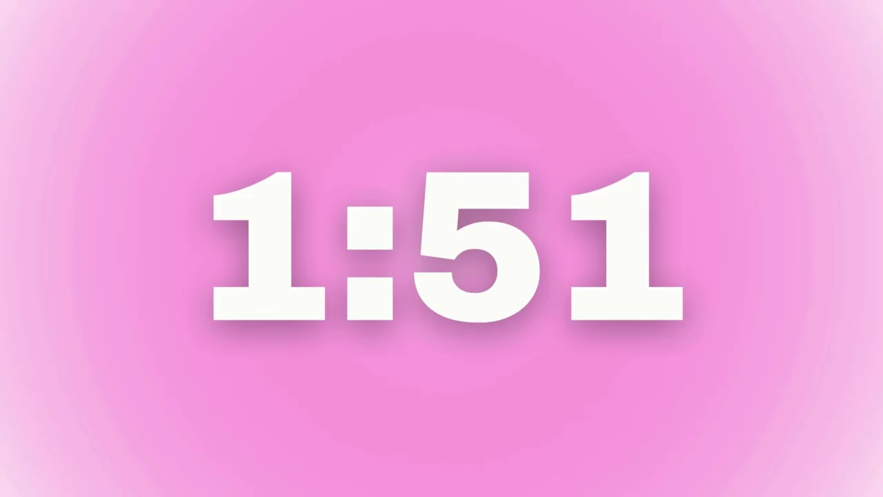 2 Hour Timer Pink Background | No Sound | Silent Study Timer