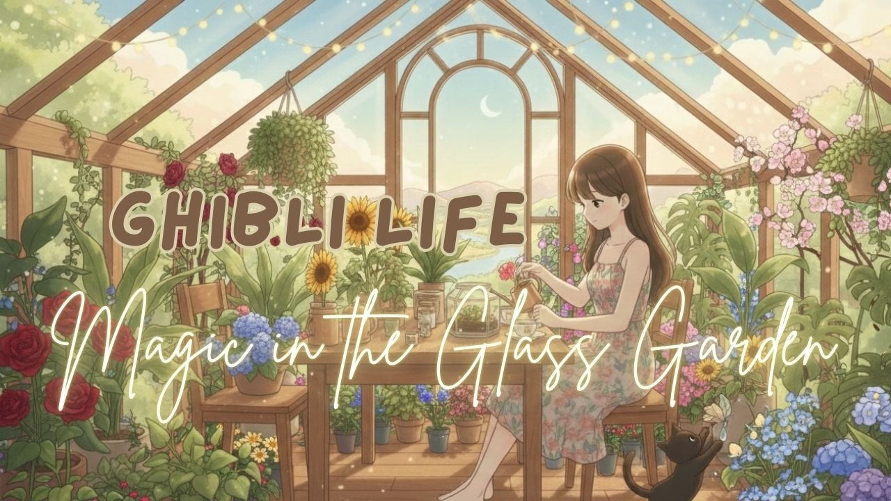 ✨Ghibli life: Magic in the Glass Garden 🌿  Whimsical Music for Creative Focus & Dreaming