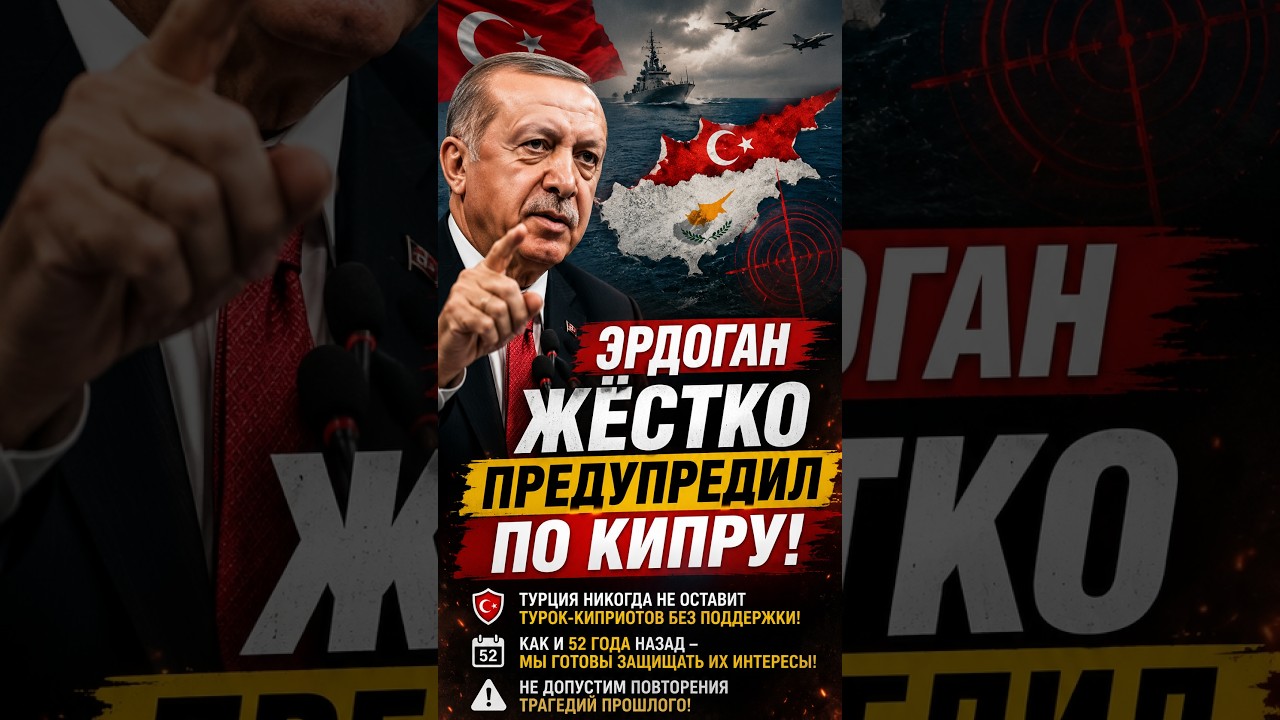 🚨 ЭРДОГАН ЖЁСТКО ПРЕДУПРЕДИЛ ПО КИПРУ!