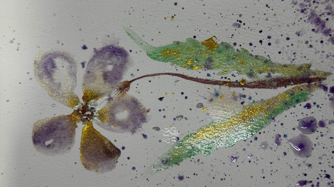 Cómo pintar una flor dorada con acuarela (fácil y rápido)