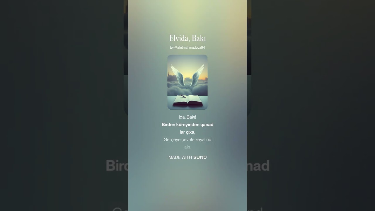 Əlvida, Bakı ✨ Sözlər: Xəzər Süleymanlı         #azerbaijan #music #mahnı #fyp 