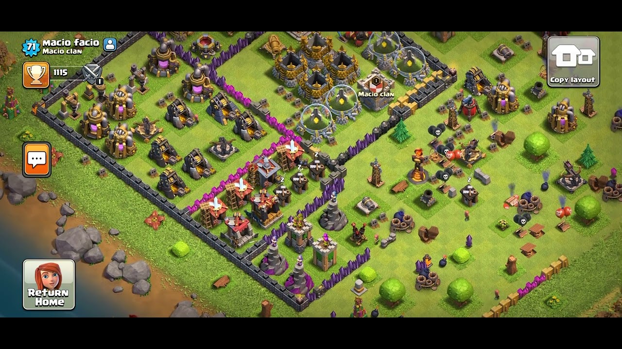 Przed i po aktualizacji wioska mojego brata w Clash of clans