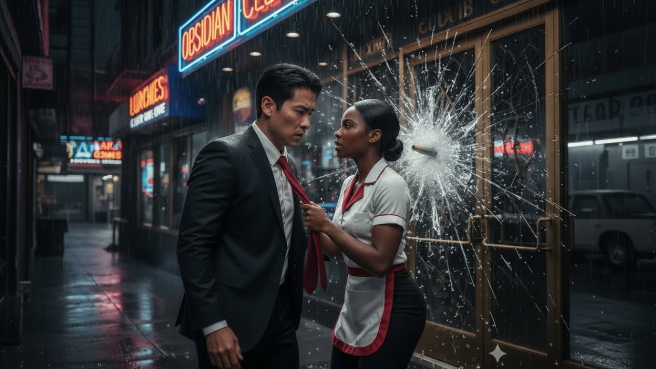 The Waitress drags the Korean Mafia Boss's Tie and she whispers — “There’s a Sniper