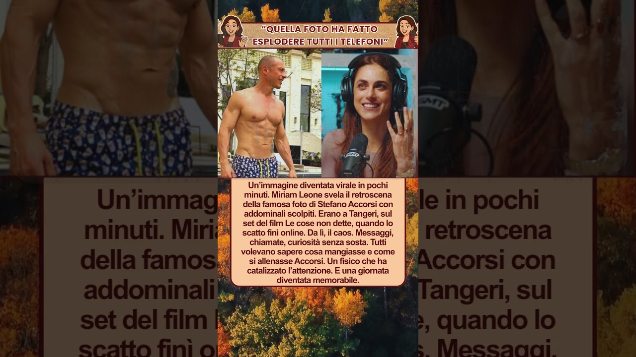 Miriam Leone svela il retroscena della foto virale di Stefano Accorsi