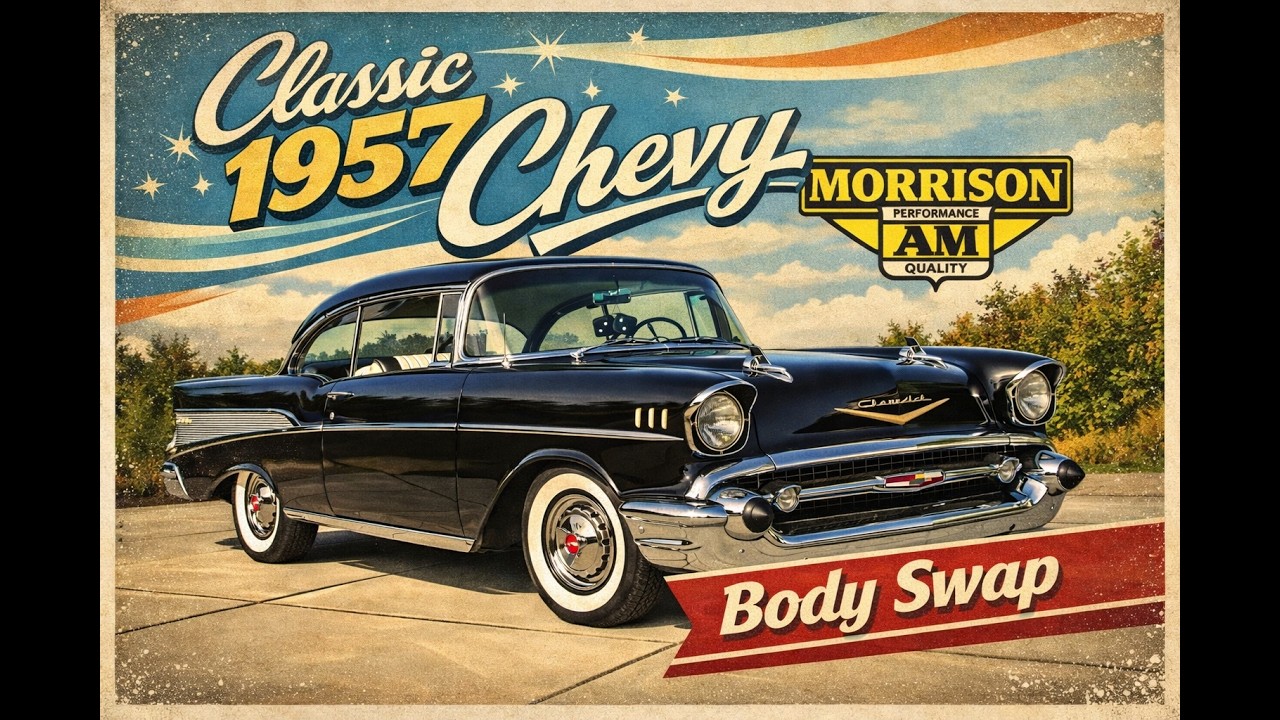Body swap 1957 Chevy BelAir to Art Morrison chassis. Step by step restoration by MetalWorks Classics
