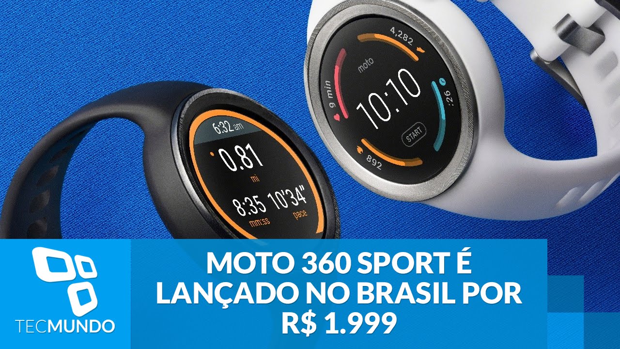 Moto 360 Sport &eacute; lan&ccedil;ado no Brasil por R$ 1.999