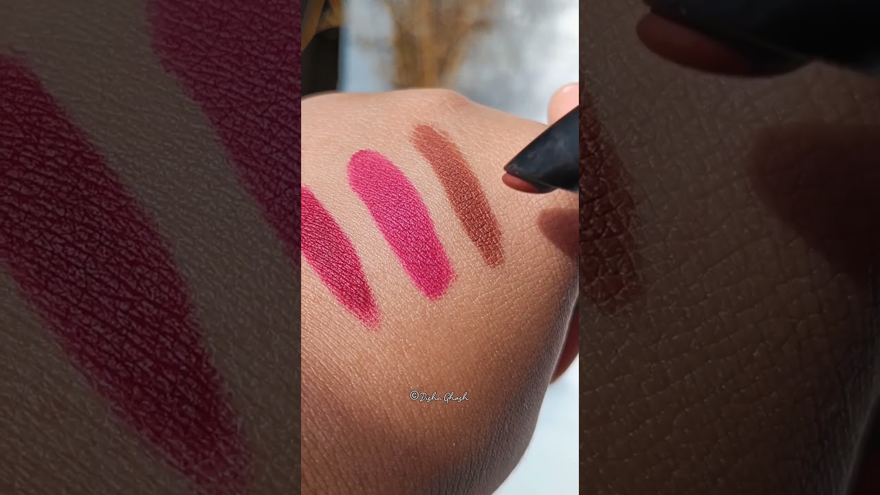 Lipstick For Brown Deep Skin Tone | Sugar Matte Attack Transferproof Lipstick Swatches | Disha Ghosh