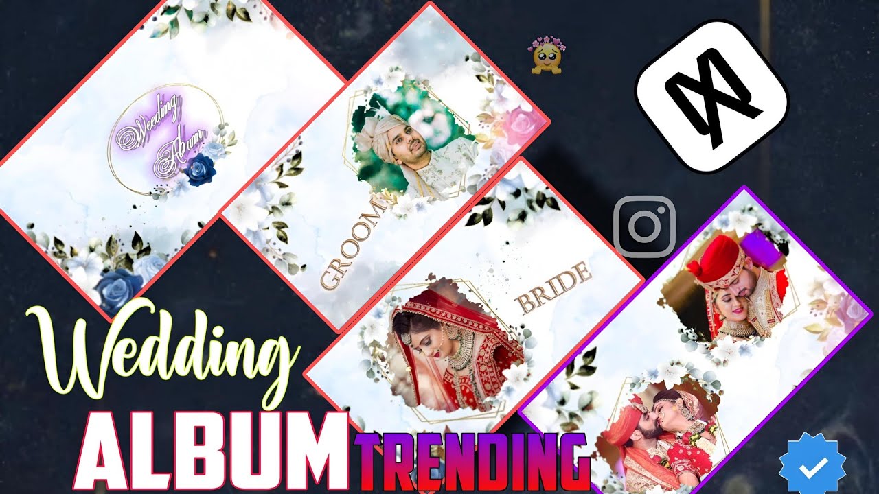 cinematic wedding album design in mobile | Mobile se kaise pre-weeding album banaye