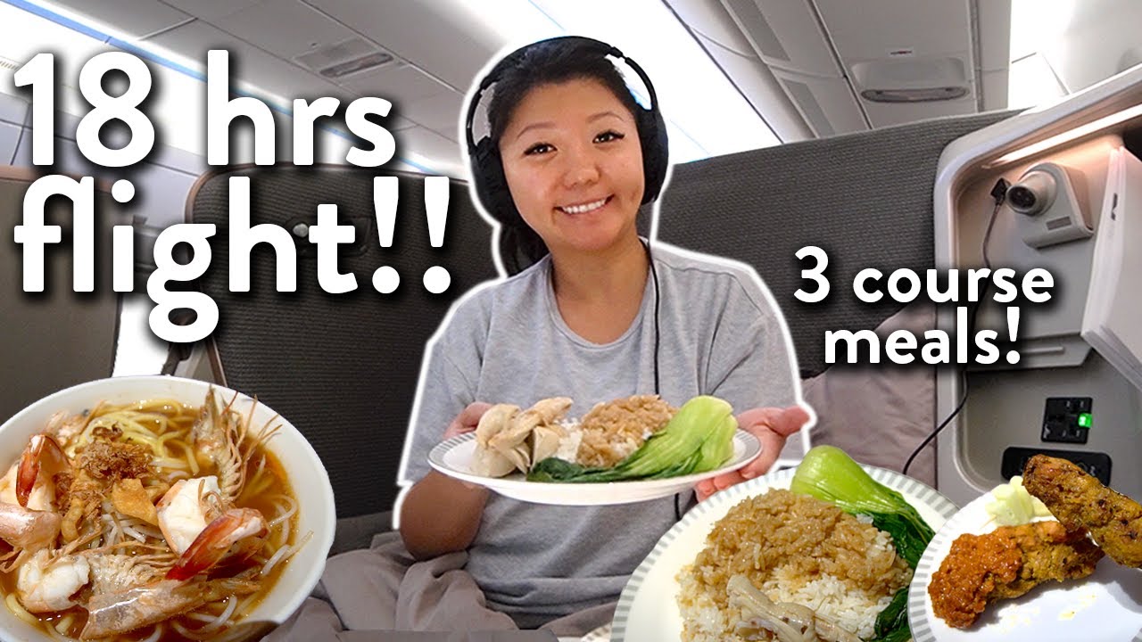 Обзор питания в бизнес-классе Singapore Airlines ✈️ Бали — Нью-Йорк (с пересадкой в ​​Сингапуре)