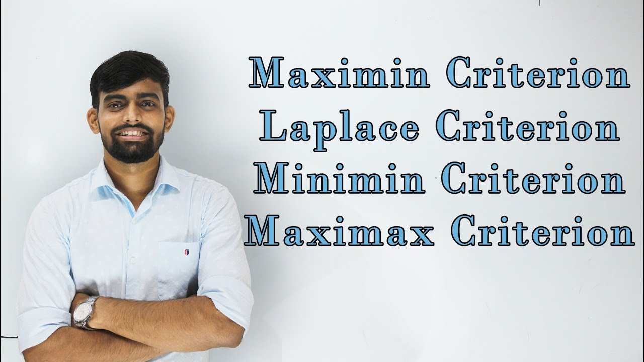 Maximin , Maximax , Minimin , Laplace. Decision making under uncertainty [Lec 2]