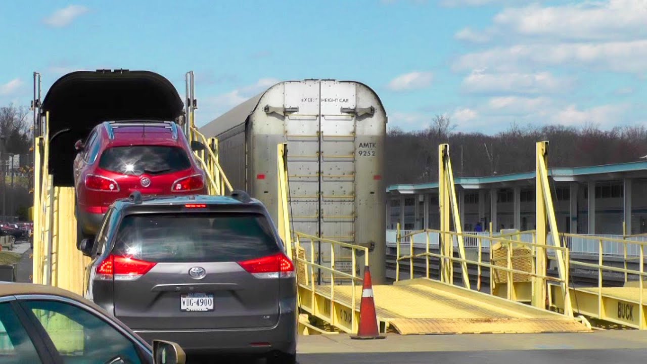 Amtrak Auto Train Loading and Leaving Lorton Virginia to Sanford, Florida | Railfan Rowan