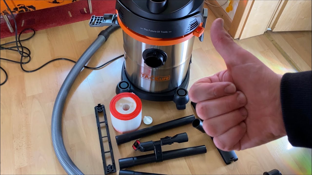TACKLIFE Nass Trockensauger Industriestaubsauger Mehrzwerkstaubsauger PVC05B unboxing und Anleitung