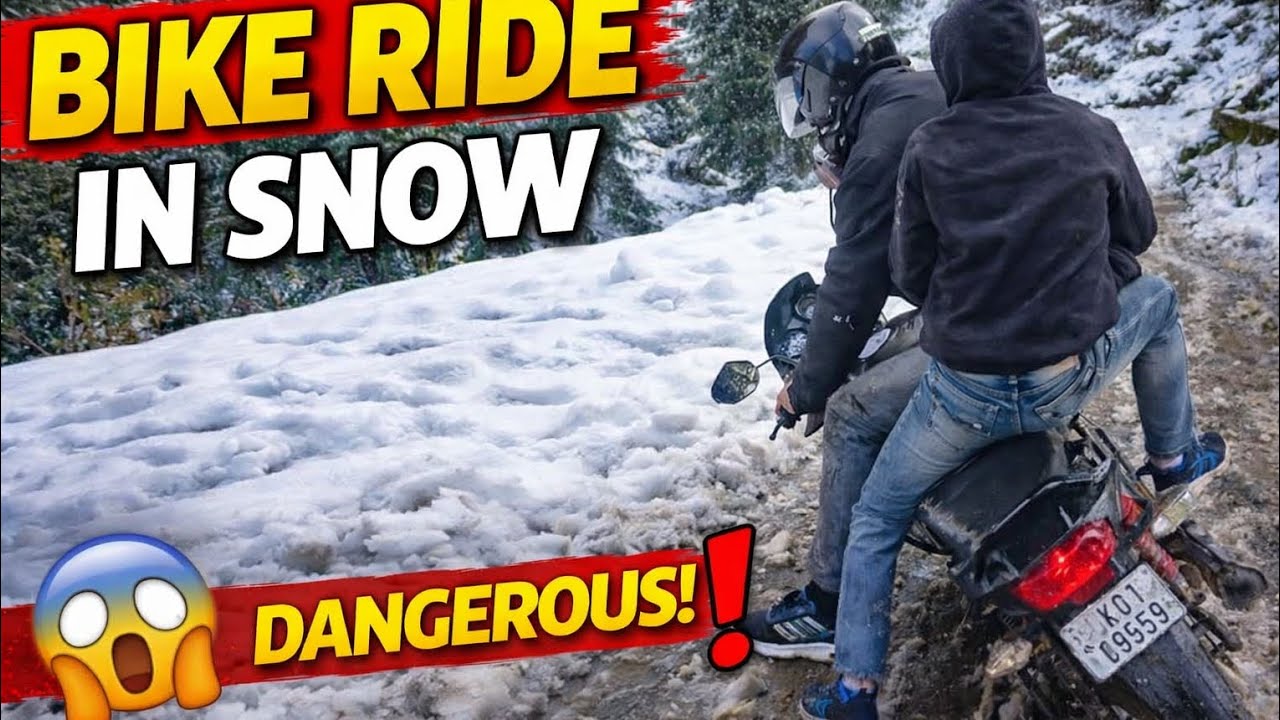 🥶 बर्फ में बाइक फंसी – आगे क्या हुआ?