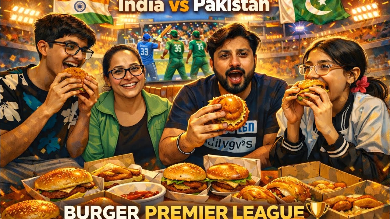 Unfiltered Burger Challenge #foodchallenge #burger #indiavspakistan #t20worldcup 