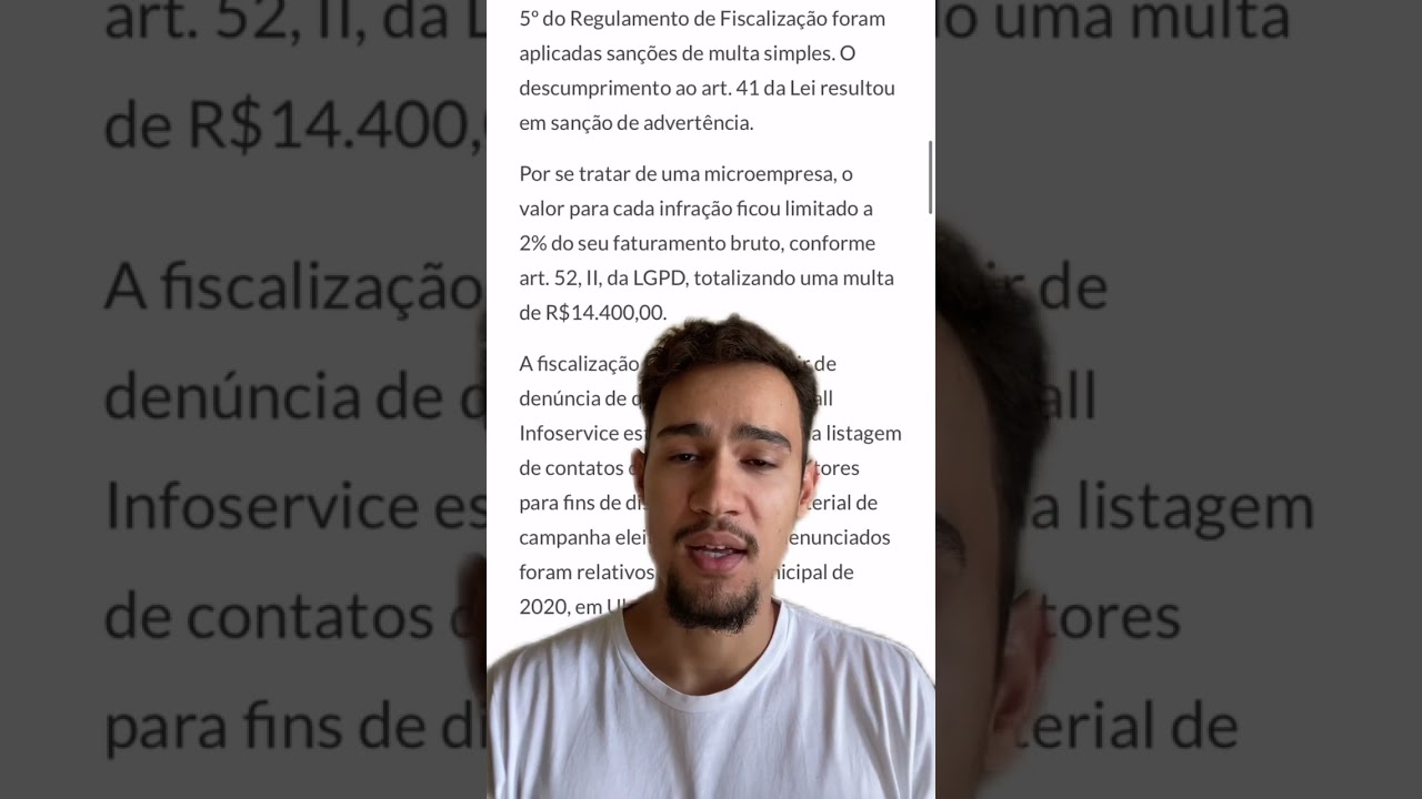 ANPD aplica a primeira multa por descumprimento &agrave; Lei Geral de Prote&ccedil;&atilde;o de Dados #lgpd #anpd #cyber