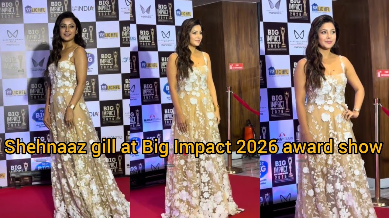 Шенааз Гилл произвела фурор на церемонии вручения премии Big Impact 2026 #shehnaazgill