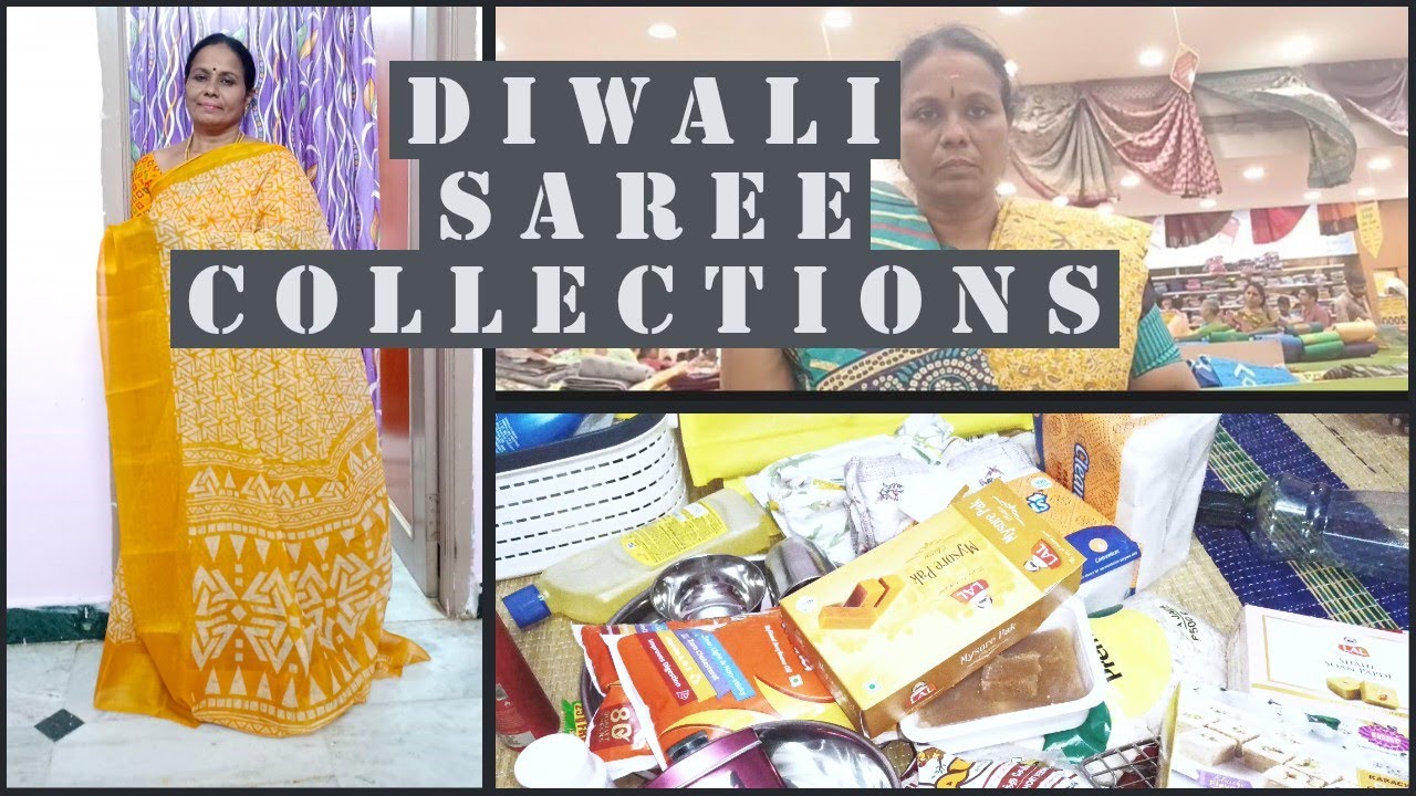நானும் என் கணவரும் சேர்ந்து  பேசிய முதல் வீடியோ  / என்ன சேலை வாங்கினேன் .....???🤔 Diwali collection