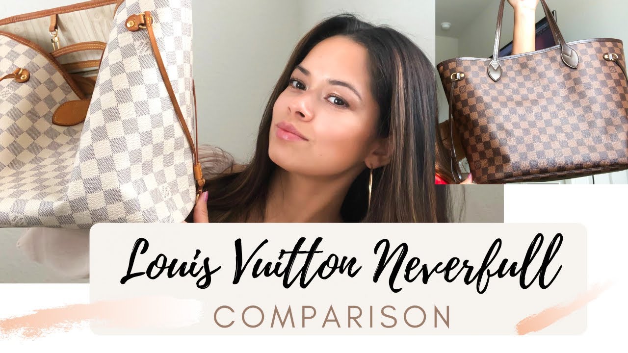 LOUIS VUITTON NEVERFULL MM COMPARISON EBENE AND AZUR / WEAR AND TEAR 10 years!