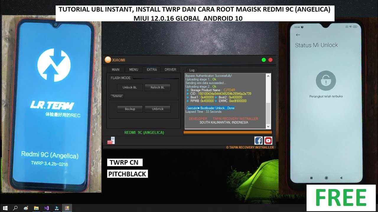 TUTORIAL UBL INSTANT | INSTAL TWRP | ROOT | REDMI 9C | ANGELICA | ANDROID 10 | TANPA HILANG DATA