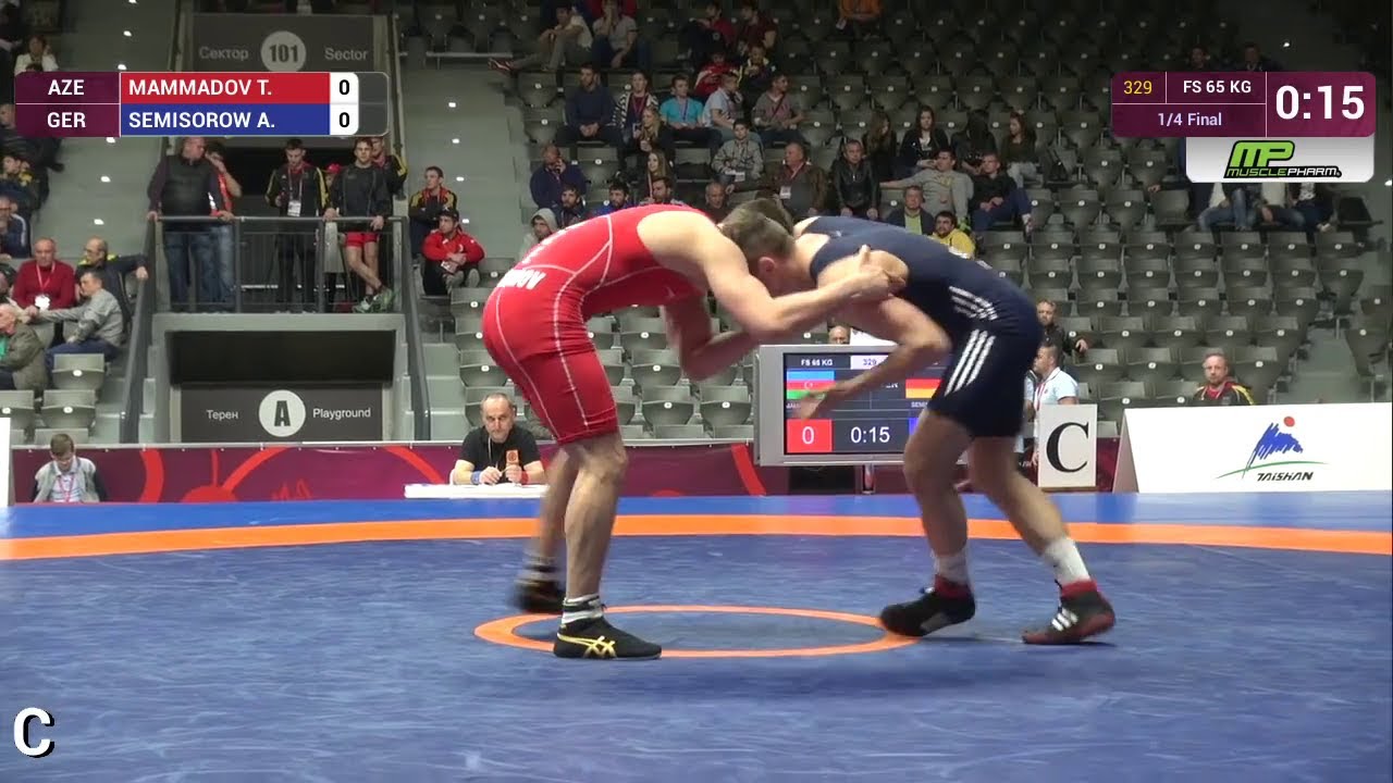 1/4 FS - 65 kg: A. SEMISOROW (GER) df. T. MAMMADOV (AZE), 3-2