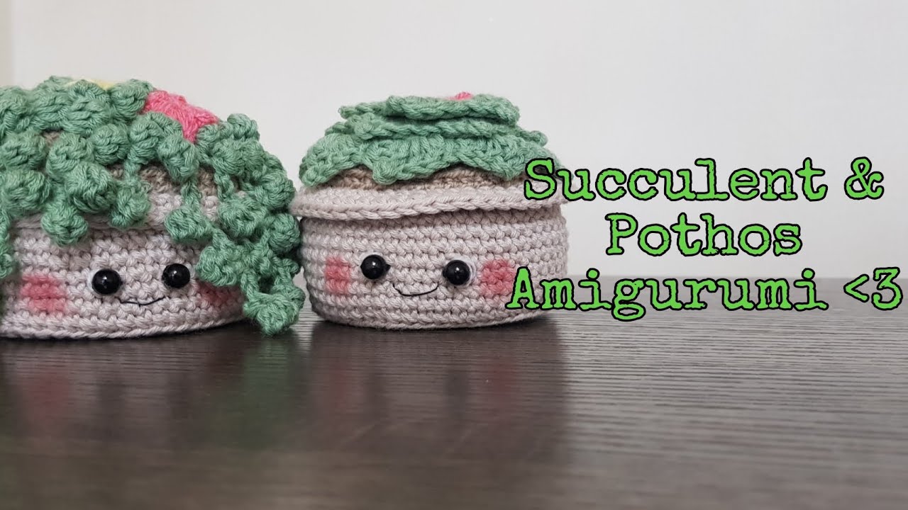 How to crochet 🌿Mini crochet amigurumi plants that stay cute forever!               