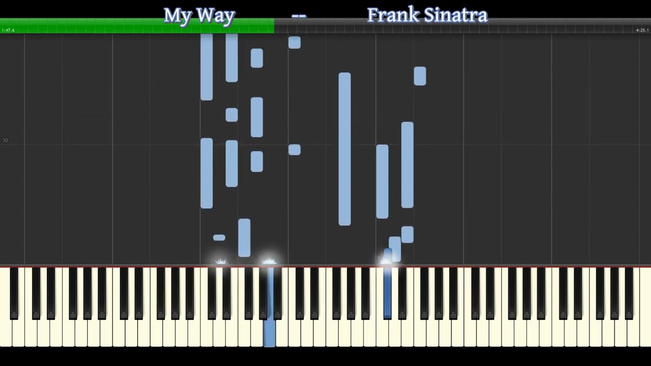 My way (comme d habitude) --Frank Sinatra  --  Piano Tutorial
